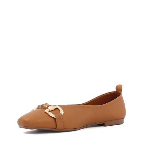 Kadın Taba Tokalı Deri Babet