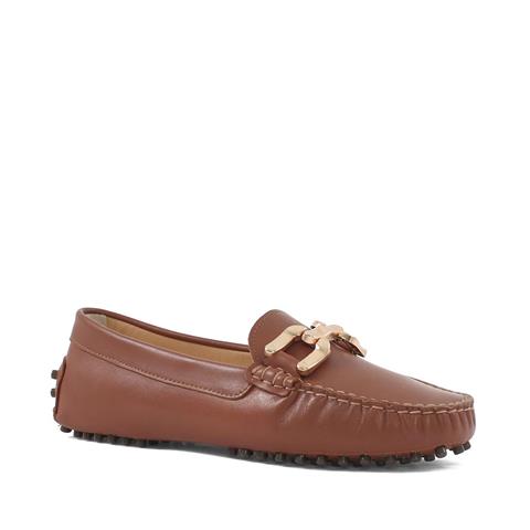 Kadın Taba Tokalı Deri Babet