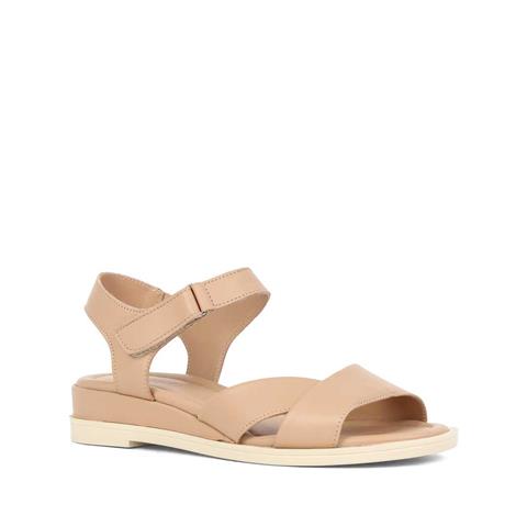 Kadın Ten Bilekten Bantlı Deri Sandalet