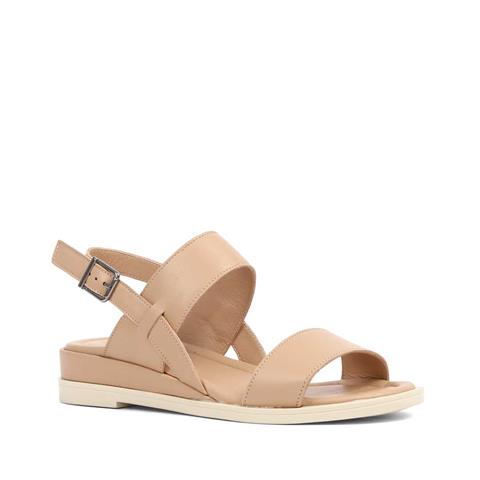 Kadın Ten Bilekten Tokalı Deri Sandalet