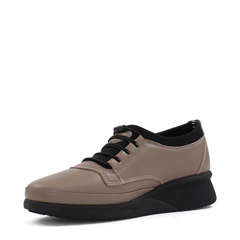 Kadın Vizon Bağcıklı Dolgu Topuklu Deri Ayakkabı