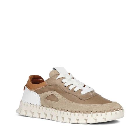 Kadın Vizon Bağcıklı Kalın Tabanlı Süet Deri Sneaker