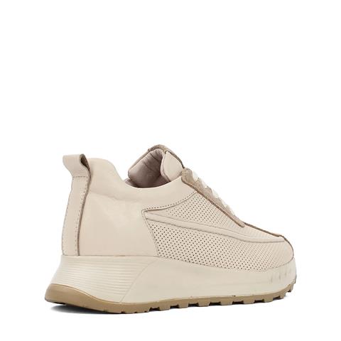 Kadın Vizon Bağcıklı Kalın Tabanlı Süet Deri Sneaker