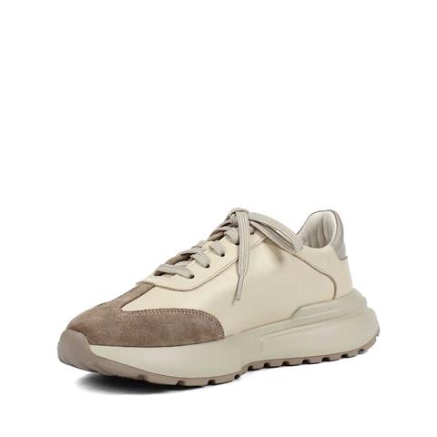 Kadın Vizon Bağcıklı Kalın Tabanlı Süet Deri Sneaker