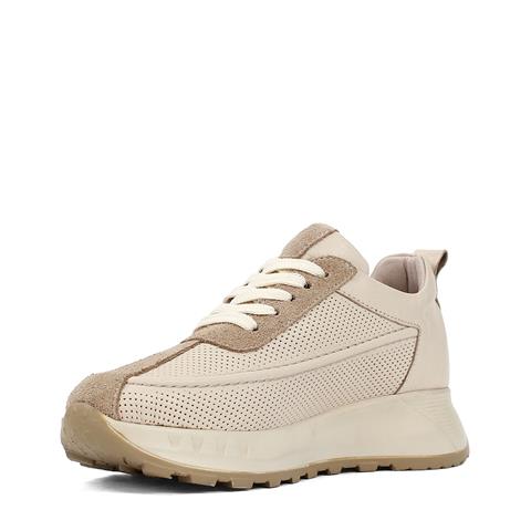 Kadın Vizon Bağcıklı Kalın Tabanlı Süet Deri Sneaker