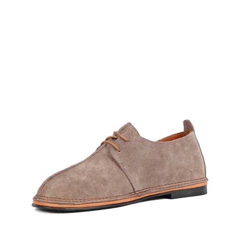 Kadın Vizon Bağcıklı Süet Deri Ayakkabı