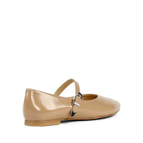 Kadın Vizon Bantlı Rugan Deri Babet