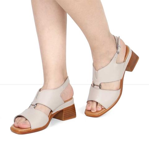 Kadın Vizon Bilekten Bantlı Deri Sandalet