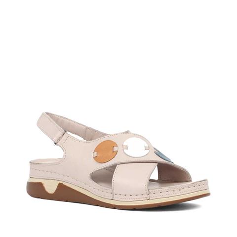 Kadın Vizon Bilekten Bantlı Deri Sandalet