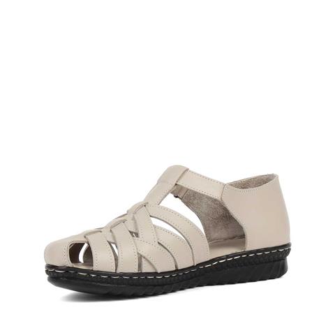 Kadın Vizon Bilekten Bantlı Deri Sandalet