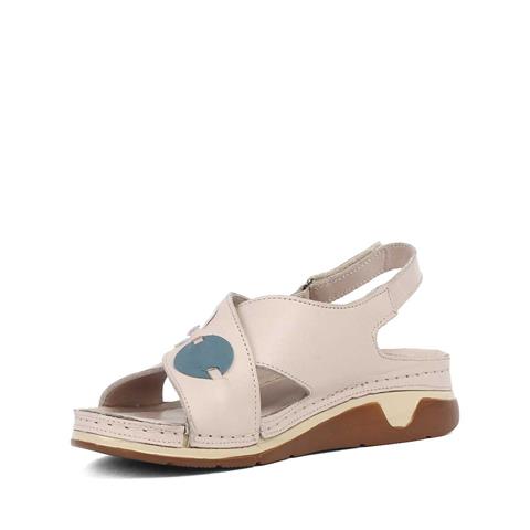 Kadın Vizon Bilekten Bantlı Deri Sandalet