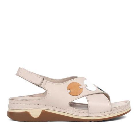 Kadın Vizon Bilekten Bantlı Deri Sandalet