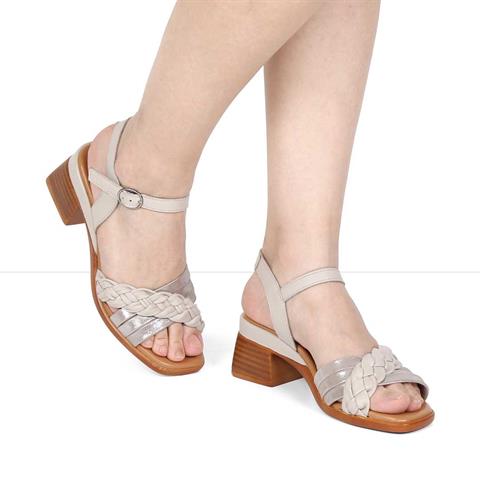 Kadın Vizon Bilekten Bantlı Deri Sandalet