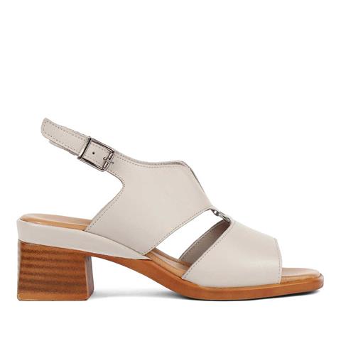 Kadın Vizon Bilekten Bantlı Deri Sandalet