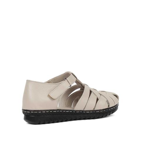 Kadın Vizon Bilekten Bantlı Deri Sandalet