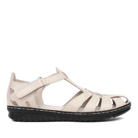 Kadın Vizon Cırt Cırtlı Gladyatör Sandalet