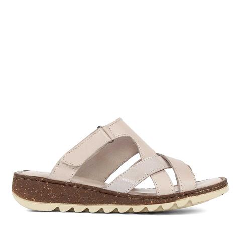 Kadın Vizon Cırtlı Deri Terlik