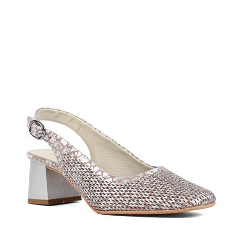 Kadın Vizon Desenli Deri Klasik Ayakkabı