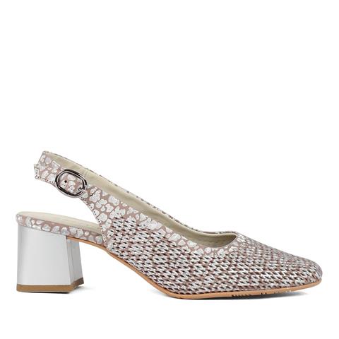 Kadın Vizon Desenli Deri Klasik Ayakkabı