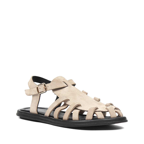 Kadın Vizon Gladyatör Süet Deri Sandalet