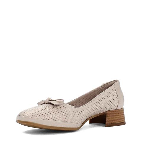 Kadın Vizon Kalın Topuklu Deri Klasik Ayakkabı