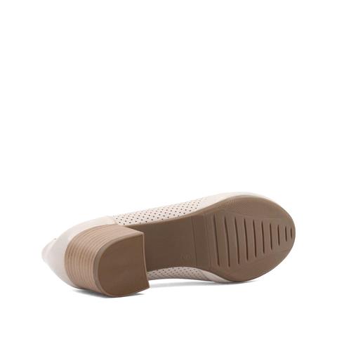 Kadın Vizon Kalın Topuklu Deri Klasik Ayakkabı