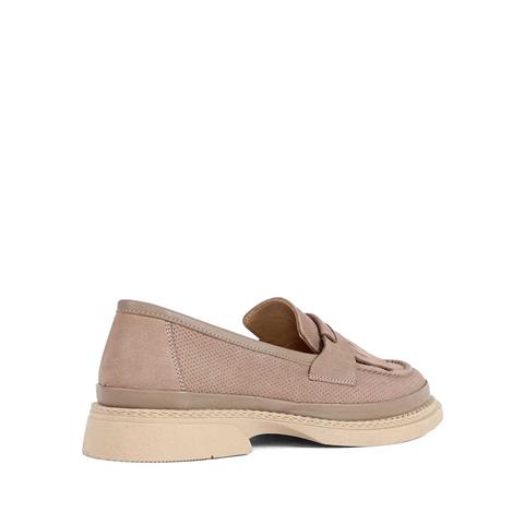 Kadın Vizon Nubuk Deri Loafer