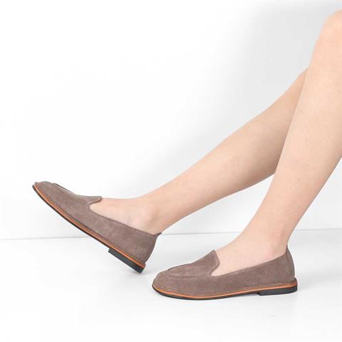 Kadın Vizon Süet Deri Ayakkabı