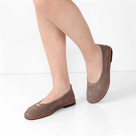 Kadın Vizon Süet Deri Ayakkabı