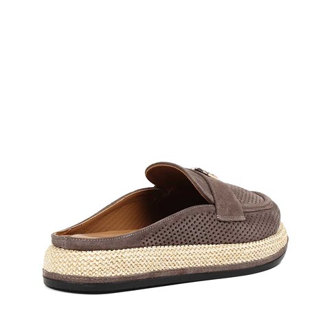 Kadın Vizon Süet Deri Terlik