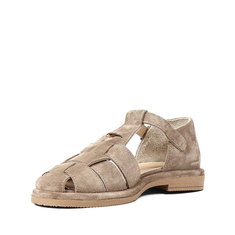 Kadın Vizon Tokalı Gladyatör Süet Deri Sandalet