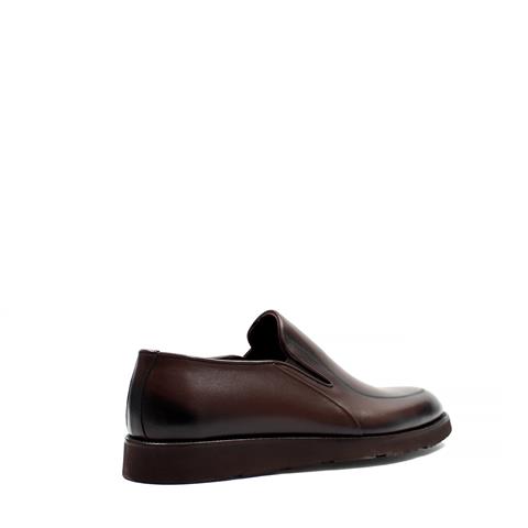 Erkek Kahverengi Kalın Tabanlı Deri Günlük Ayakkabı