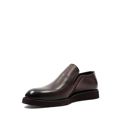 Erkek Kahverengi Kalın Tabanlı Deri Günlük Ayakkabı