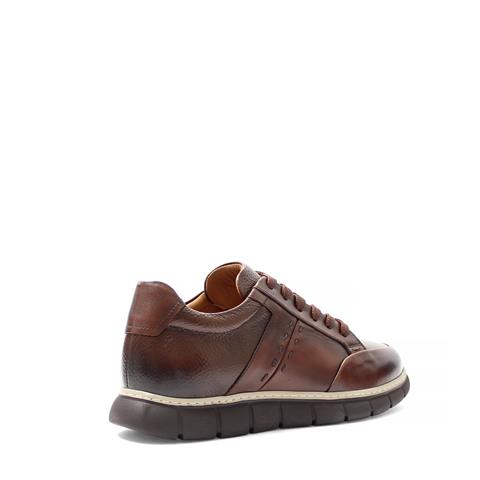 Erkek Kahverengi Bağcıklı Deri Günlük Ayakkabı