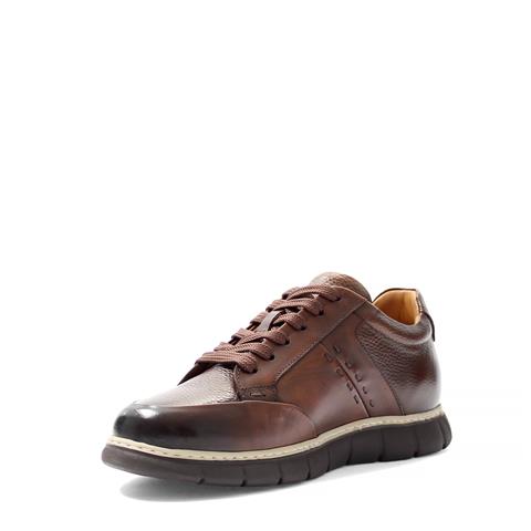 Erkek Kahverengi Bağcıklı Deri Günlük Ayakkabı