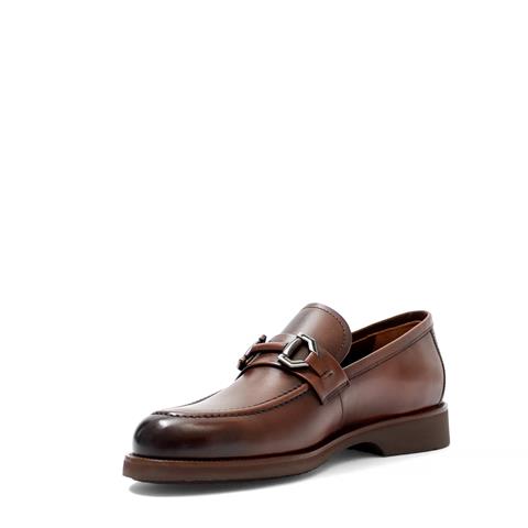 Erkek Kahverengi Deri Loafer