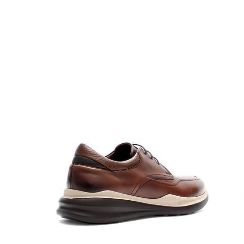 Erkek Kahverengi Bağcıklı Deri Günlük Ayakkabı