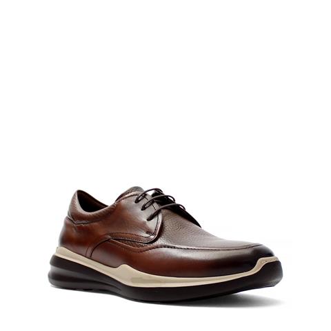 Erkek Kahverengi Bağcıklı Deri Günlük Ayakkabı