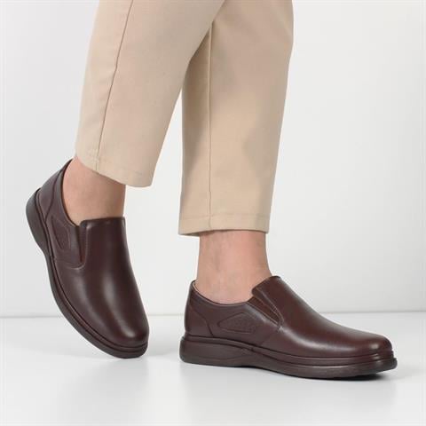 Erkek Kahverengi Deri Günlük Ayakkabı