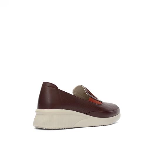 Kadın Kahverengi Dolgu Topuklu Deri Ayakkabı