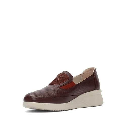 Kadın Kahverengi Dolgu Topuklu Deri Ayakkabı