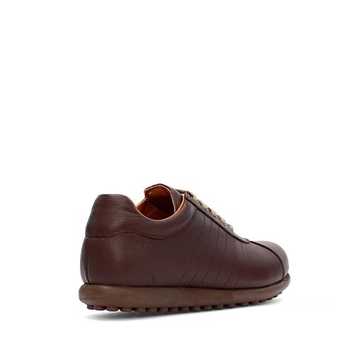 Erkek Kahverengi Bağcıklı Deri Sneaker