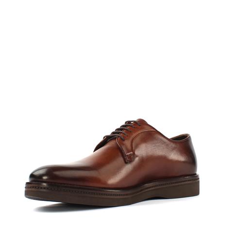 Erkek Kahverengi Bağcıklı Deri Klasik Ayakkabı