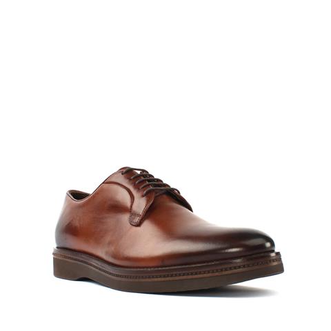 Erkek Kahverengi Bağcıklı Deri Klasik Ayakkabı