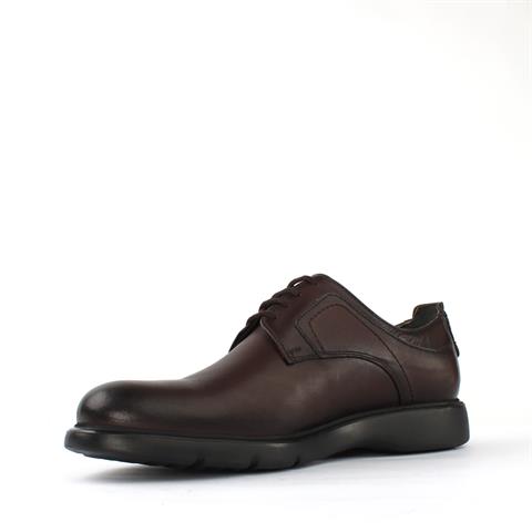 Erkek Kahverengi Bağcıklı Deri Günlük Ayakkabı