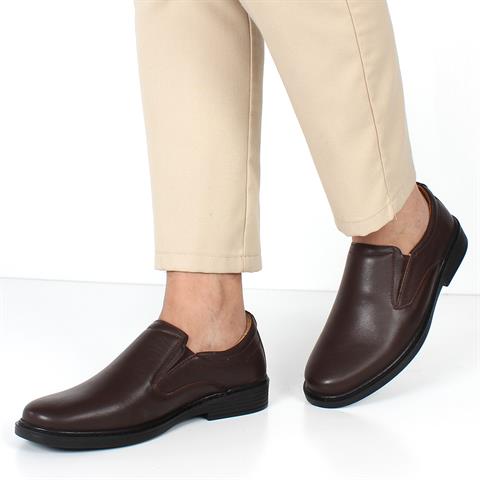 Erkek Kahverengi Deri Günlük Ayakkabı