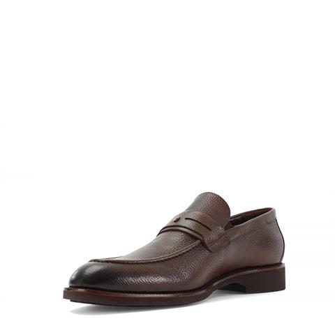 Erkek Kahverengi Deri Loafer