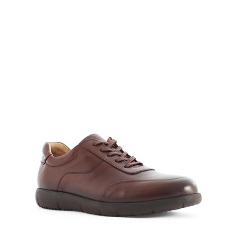 Erkek Kahverengi Bağcıklı Deri Günlük Ayakkabı