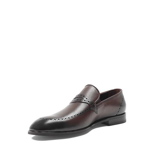 Erkek Kahverengi Deri Loafer