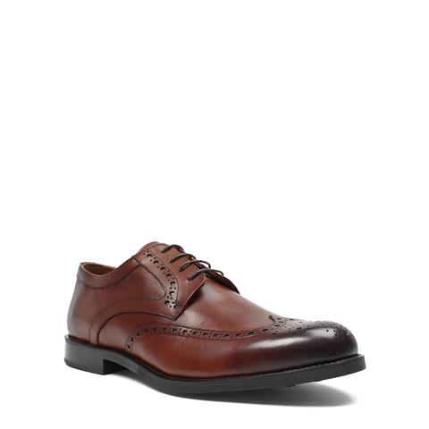 Erkek Kahverengi Bağcıklı Deri Klasik Ayakkabı
